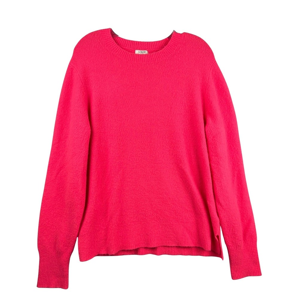 J.Crew Extra Soft Hot Pink Crew Neck Long Sleeve Sweater Women's Large